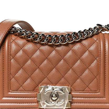 Chanel Caviar Quilted Small Boy Flap Brown 8 of 11