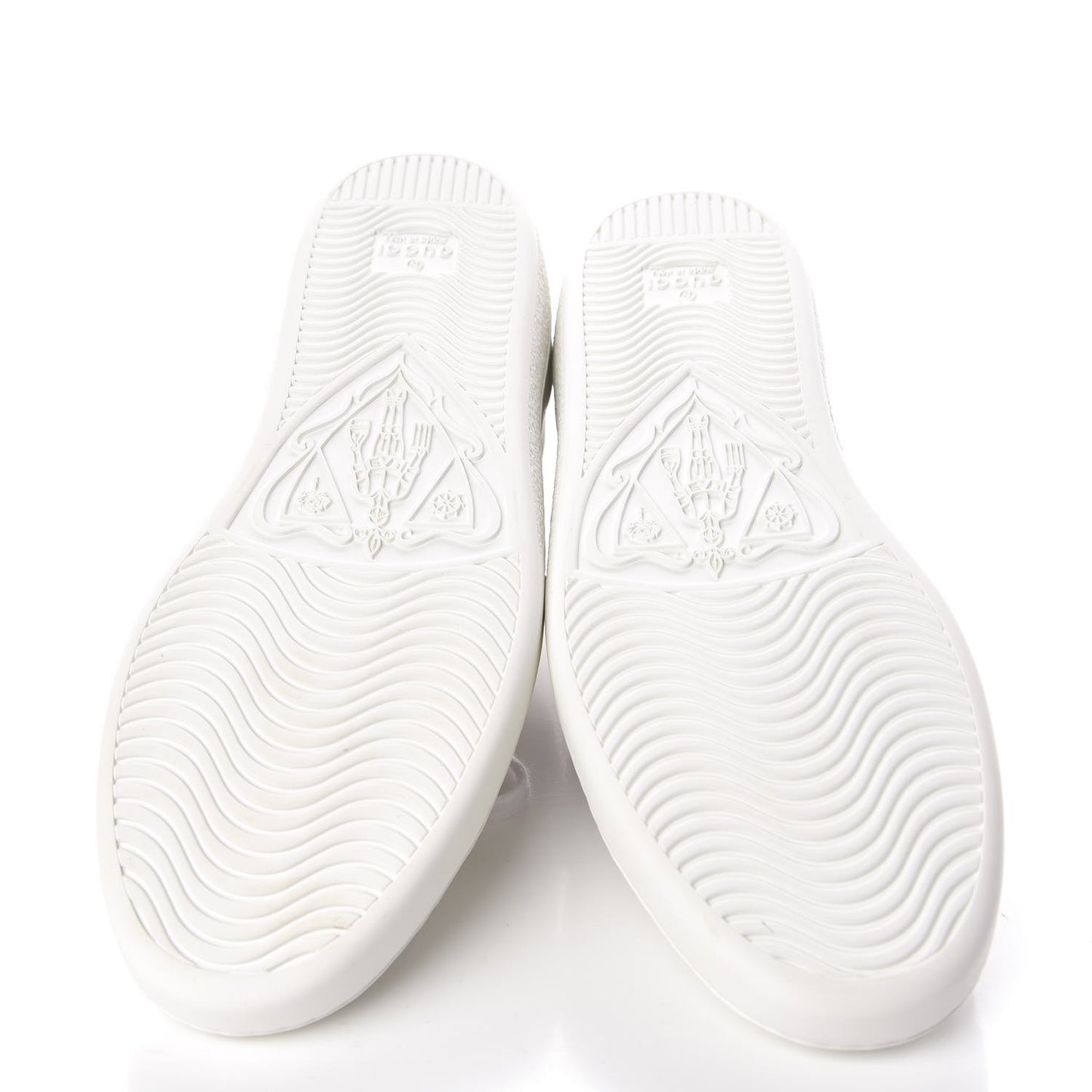 Calfskin Web Pearl Studded Womens Ace Sneakers 37.5 White