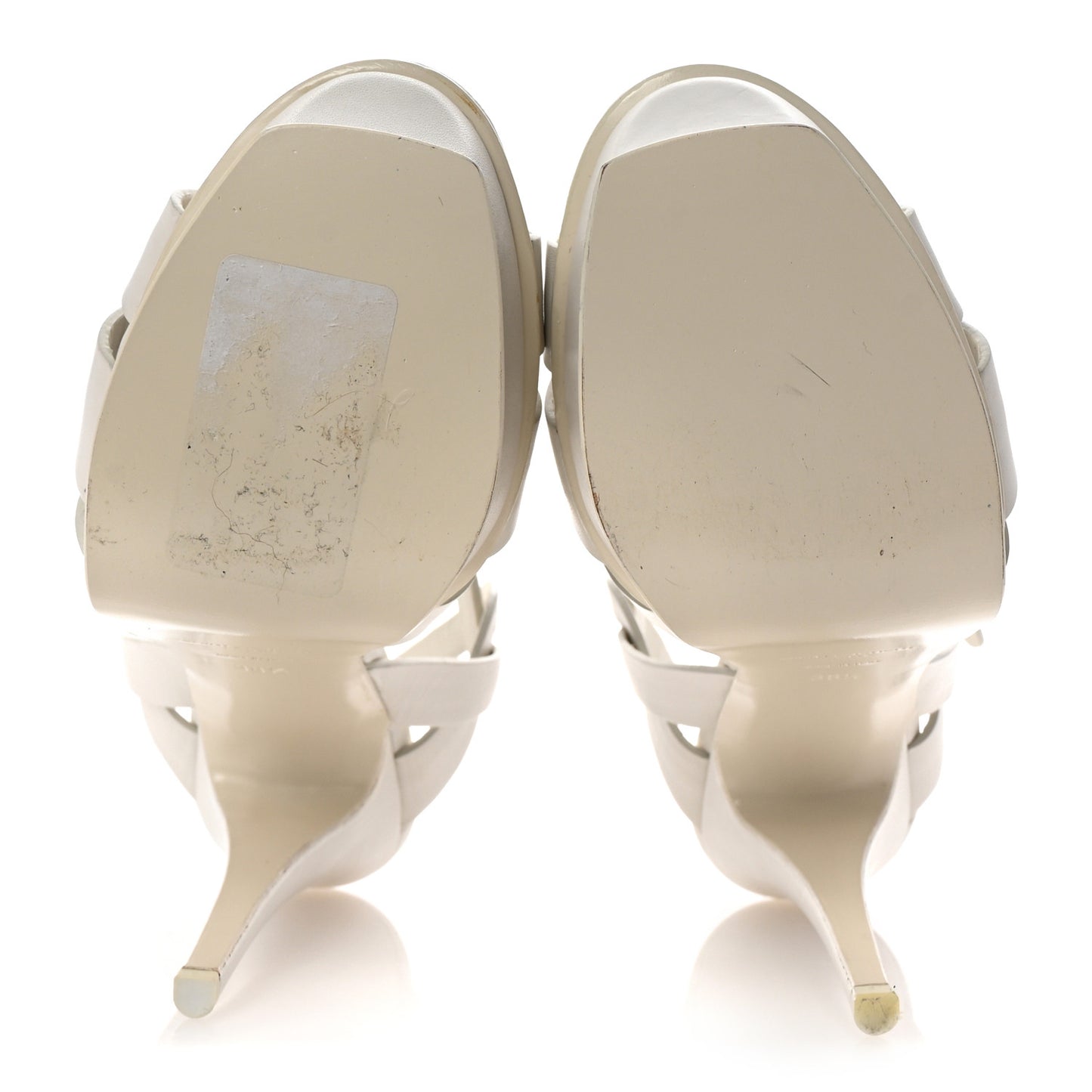 Calfskin Tribute 105 Platform Sandals 38.5 Porcellana