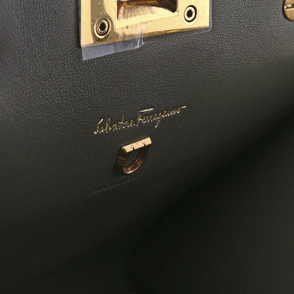 Salvatore Ferragamo Hammered Calfskin Small The Studio Box Bag Grey 6 of 9