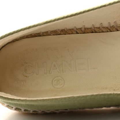 Chanel Fabric Camellia CC Espadrilles 39 Khaki 6 of 11