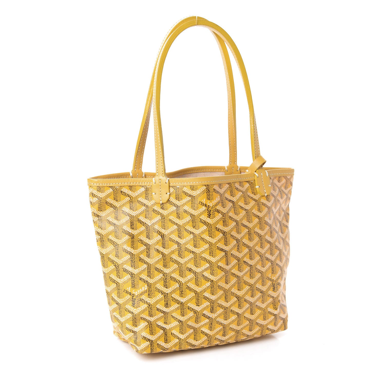 Goyard Goyardine Saint Louis Junior Jr PM Tote Yellow 4 of 10