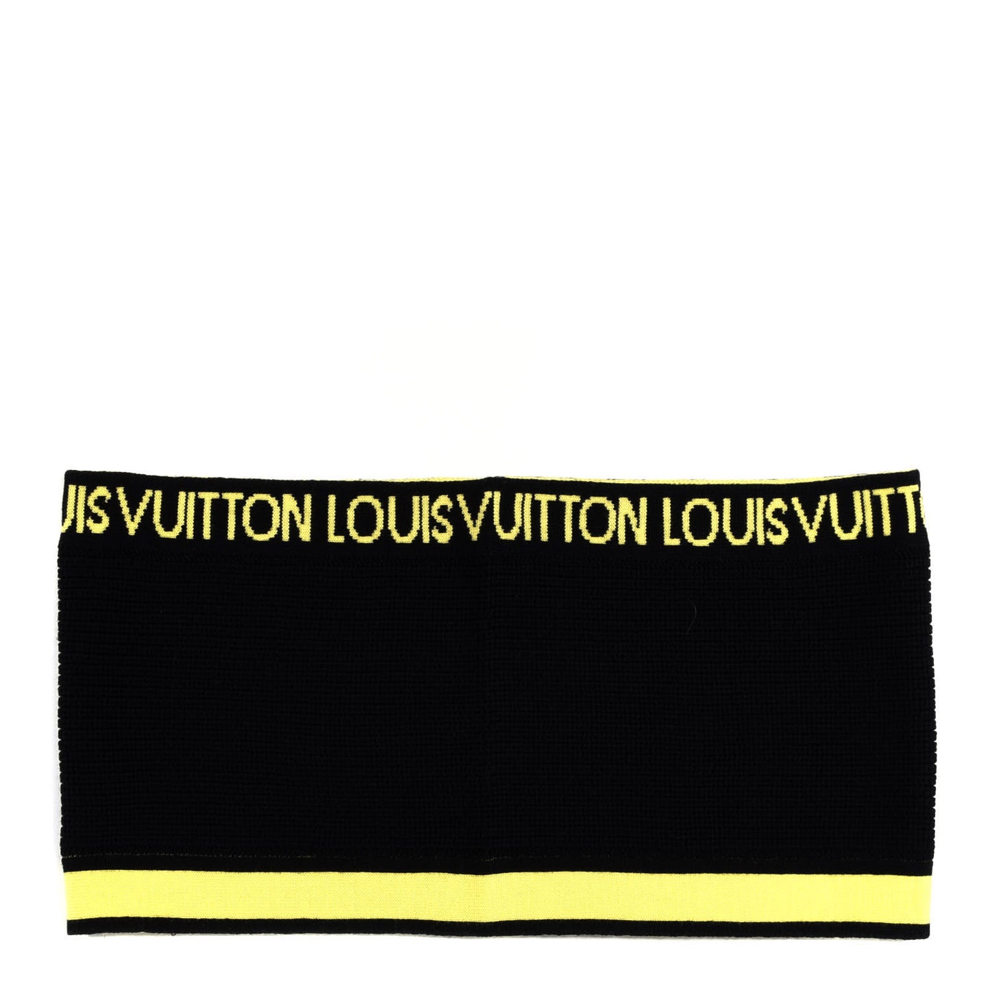 Wool Gravity Snood Scarf Black Jaune
