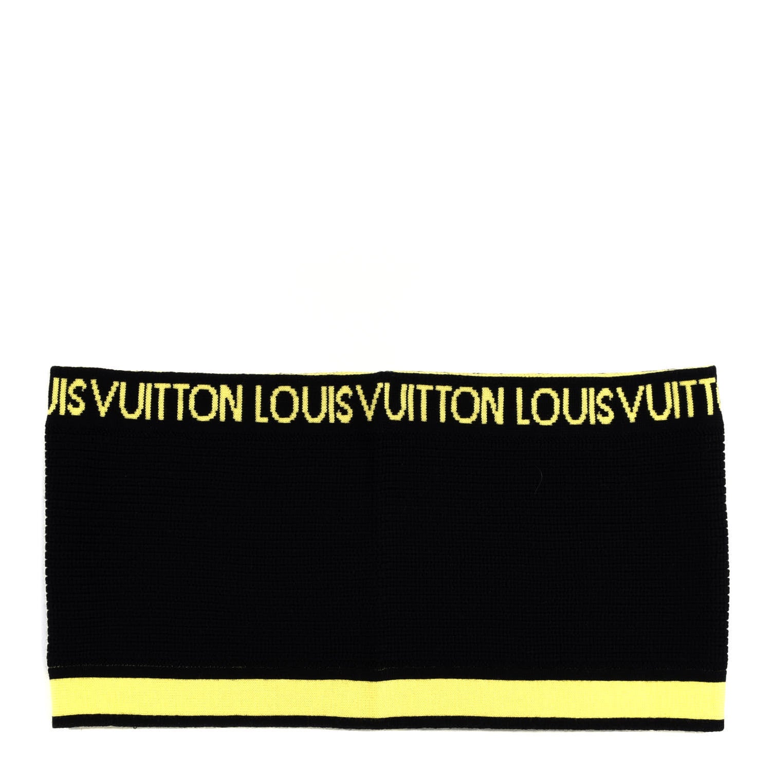 Louis Vuitton Wool Gravity Snood Scarf Black Jaune 1 of 5