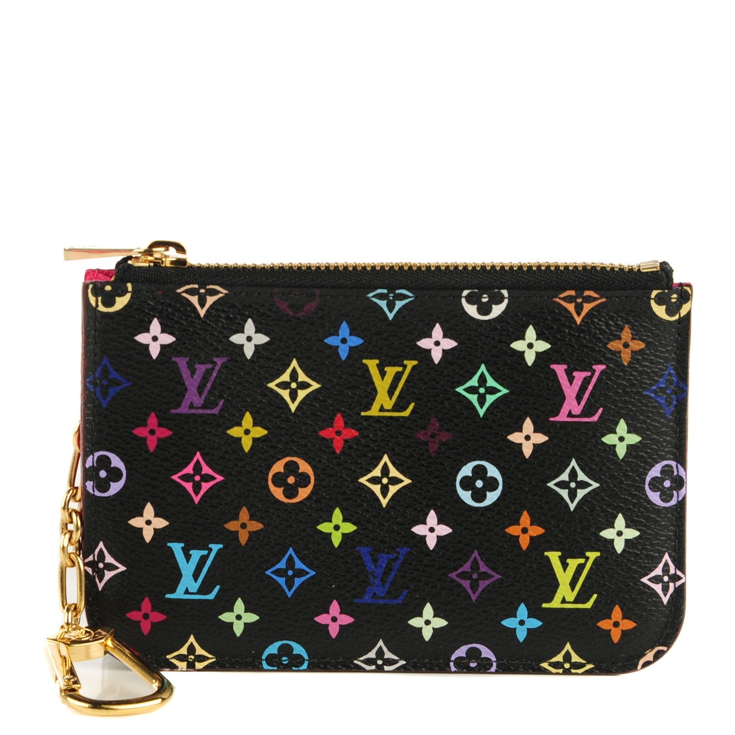 Louis Vuitton Monogram Multicolor Key Pouch Black 1 of 7