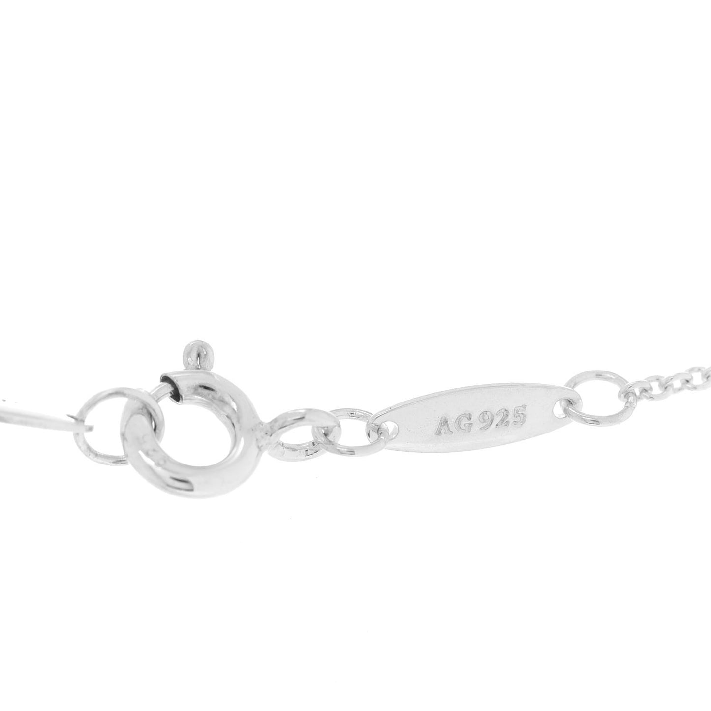 Sterling Silver 16mm Elsa Peretti Open Heart Pendant Necklace