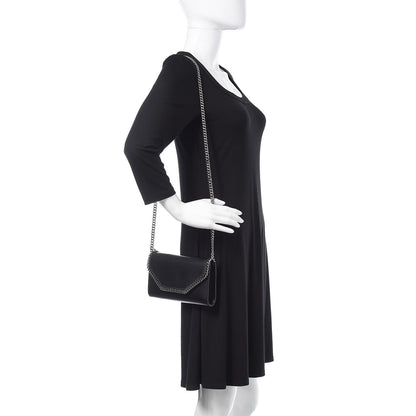 Stella McCartney Eco Alter Nappa Falabella Clutch with Chain Bag Black 2 of 10