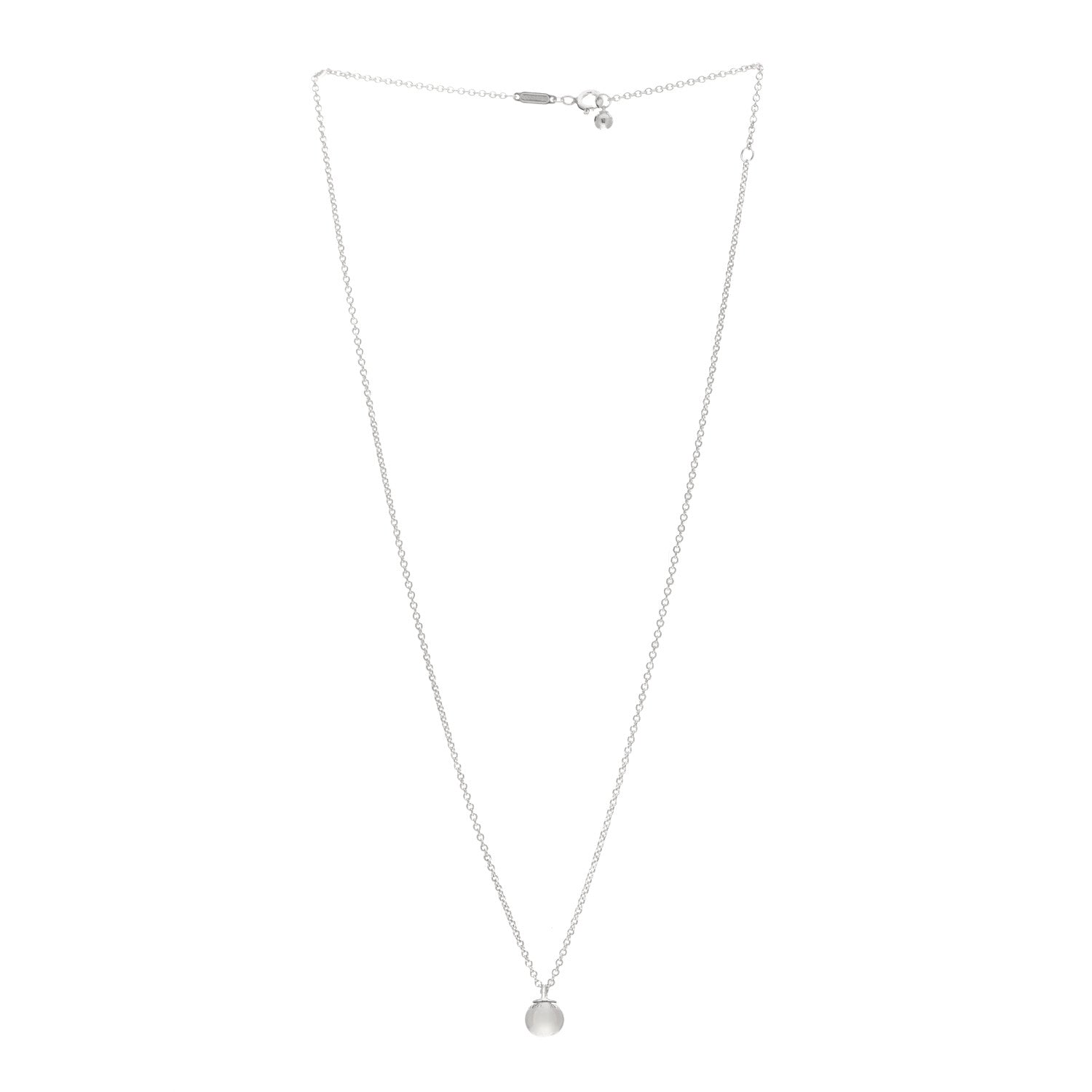 Tiffany Sterling Silver 8mm HardWear Ball Pendant Necklace 3 of 5