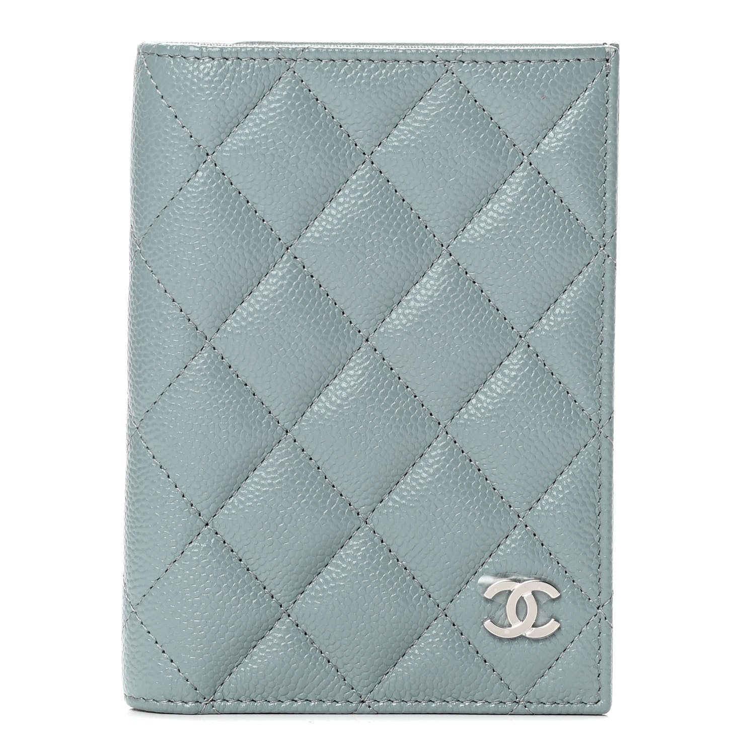 Chanel Caviar Quilted Passport Holder Blue 1 of 4