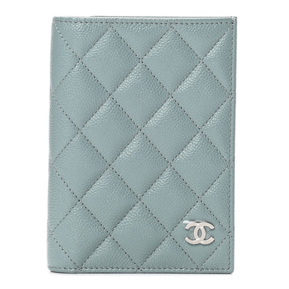 Chanel Caviar Quilted Passport Holder Blue 1 of 4