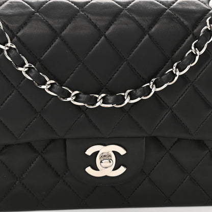 Chanel Lambskin Quilted Medium Double Flap Black 8 of 11