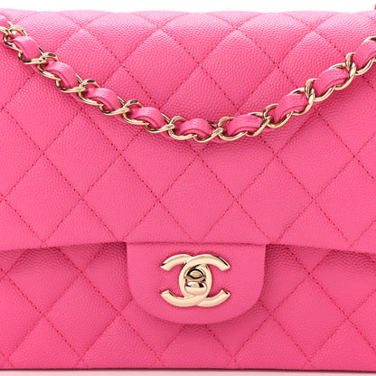 Chanel Caviar Quilted Medium Double Flap Dark Pink 8 of 10