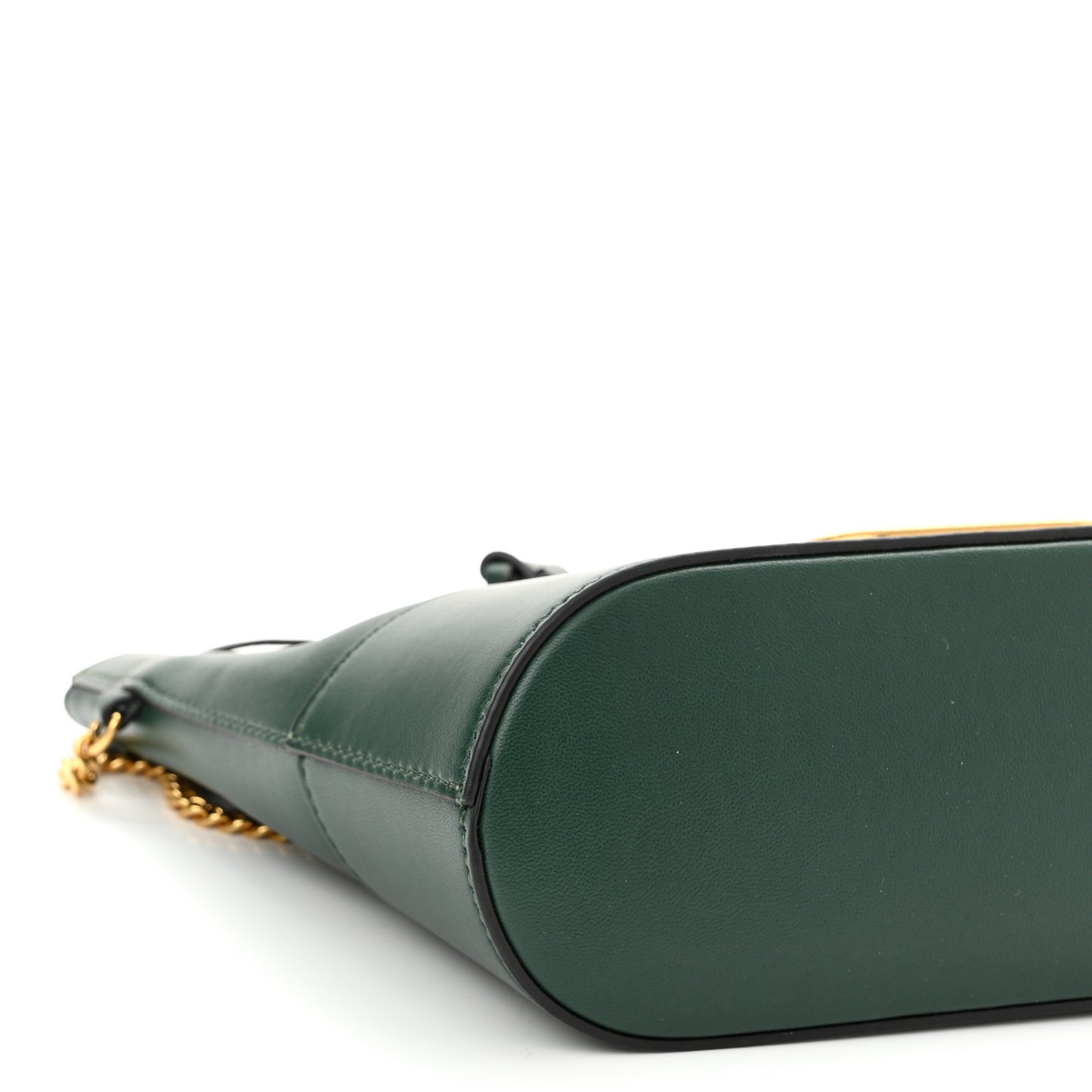 Nappa Mini VLogo Signature Chain Bucket Bag English Green