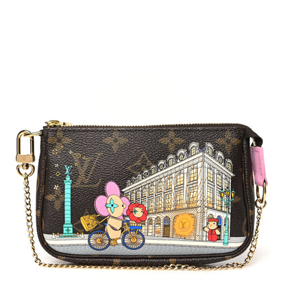 Louis Vuitton Monogram 2022 Christmas Animation Paris Mini Pochette Accessories Pink 1 of 10