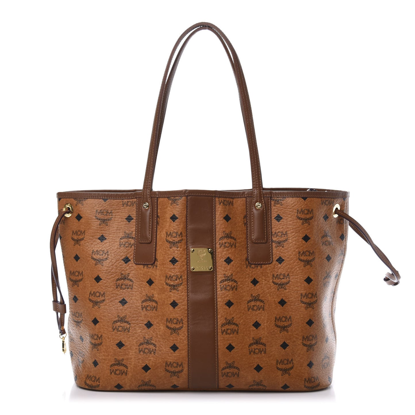 Visetos Medium Liz Reversible Shopper Tote Cognac