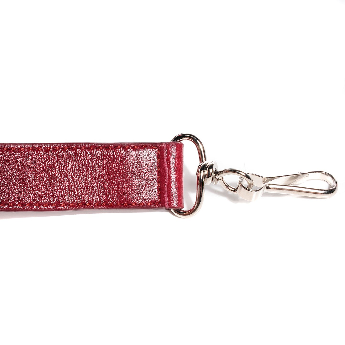 Chevre Silver Metallic Edge Hardware City Rouge Brique Rouge Grenade