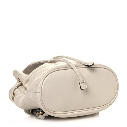 Gucci Calfskin Matelasse GG Marmont Flap Backpack White 4 of 13