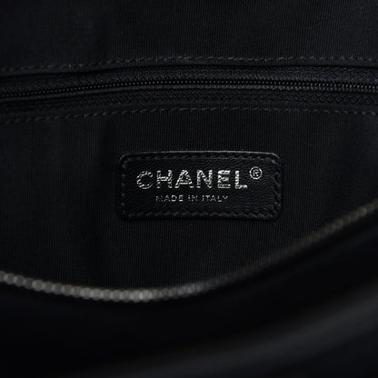 Chanel Calfskin Quilted Boy Shopping Tote Black 8 of 10