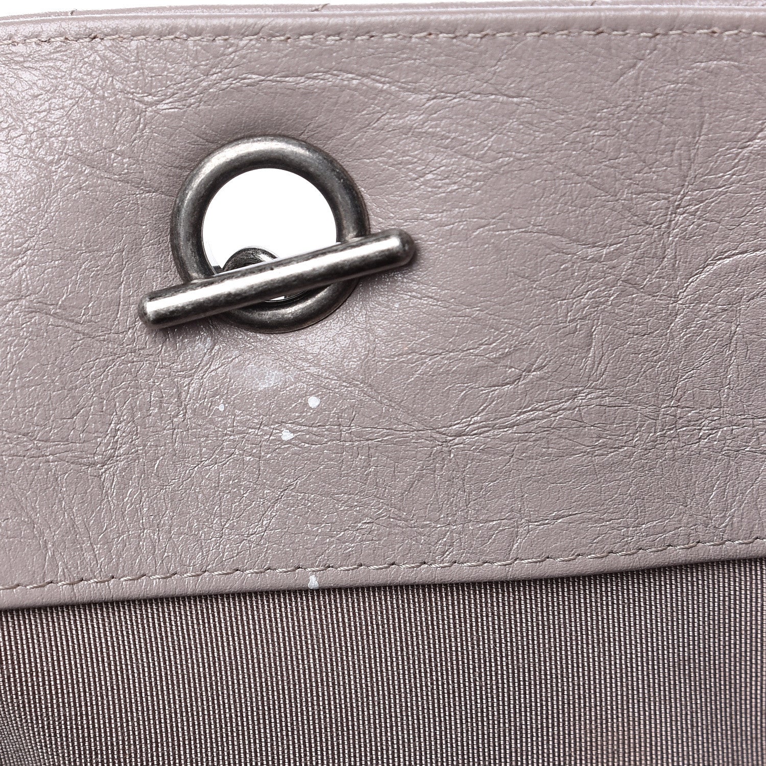 Chanel Aged Calfskin Chevron Quilted Timeless Tote Grey 9 of 15