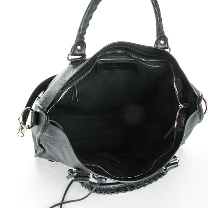 Balenciaga Chevre Silver Metallic Edge City Black 6 of 8