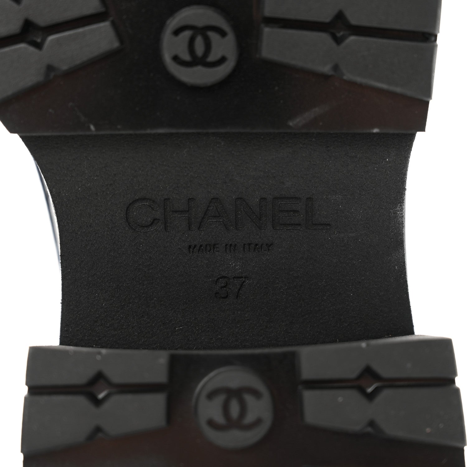 Chanel Calfskin Quilted CC Mocassin Loafers 37 Navy Blue 7 of 11