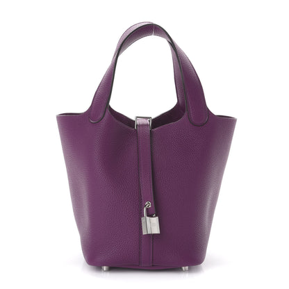 Hermes Taurillon Clemence Picotin Lock 18 PM Ultraviolet 1 of 11