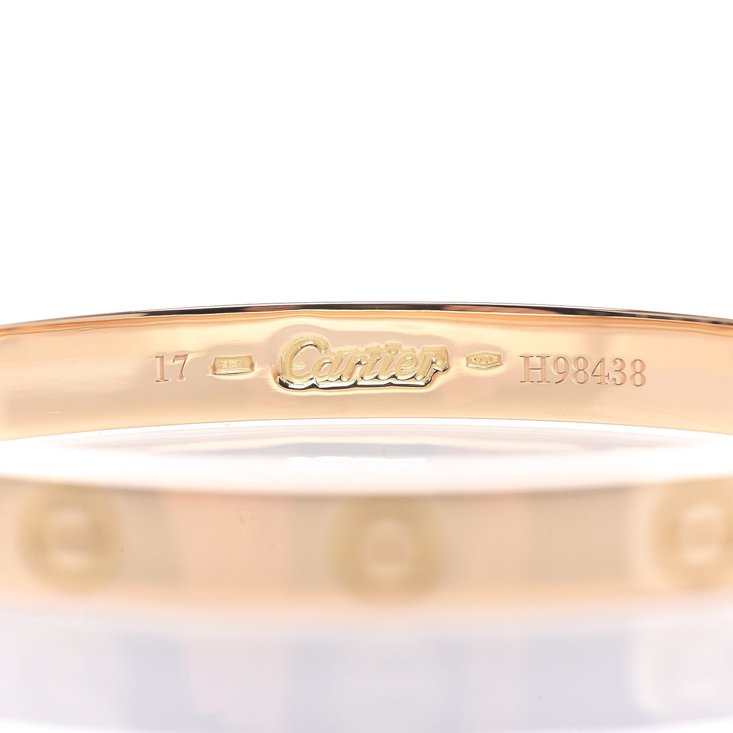 18K Yellow Gold LOVE Bracelet 17
