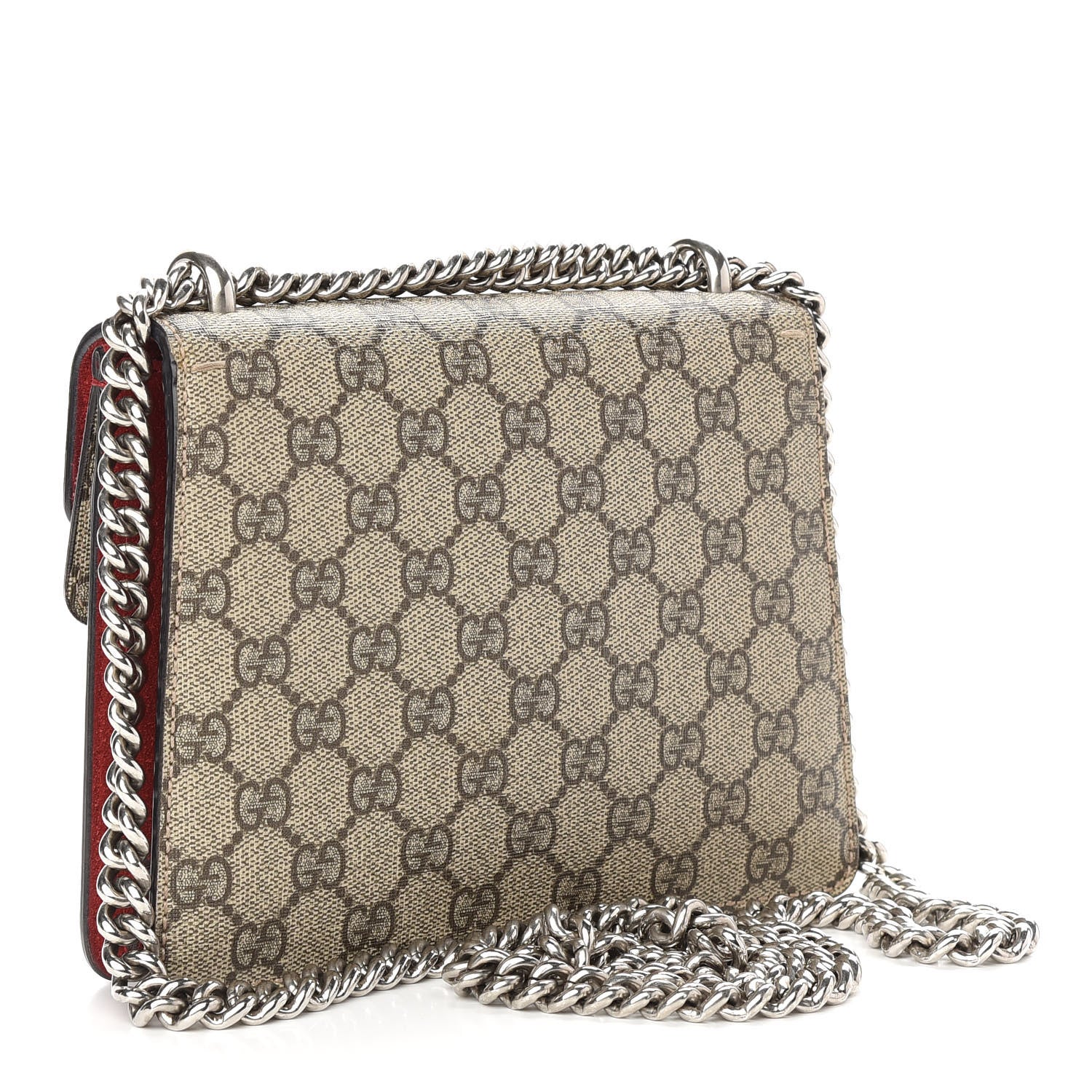 Gucci GG Supreme Monogram Mini Dionysus Shoulder Bag Hibiscus Red 3 of 9