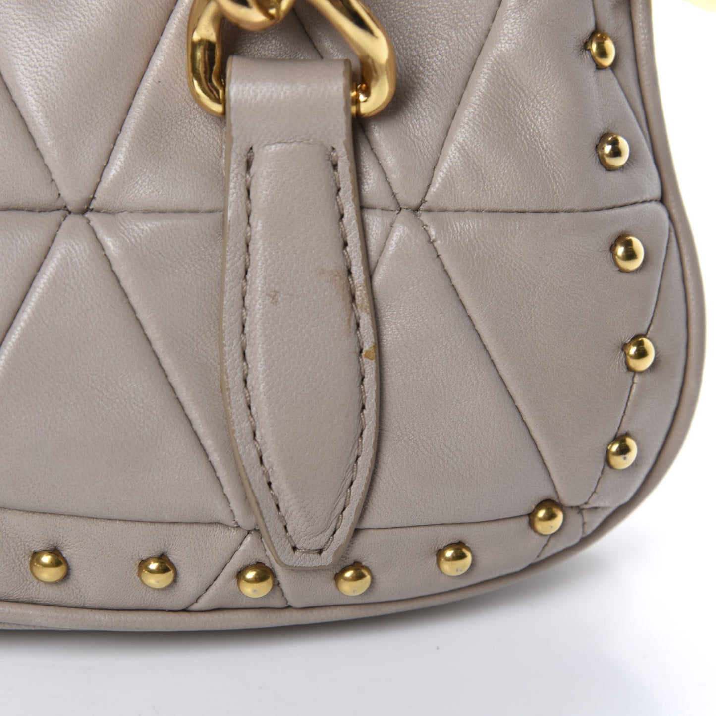 Nappa Quilted Studded Shoulder Bag Calce