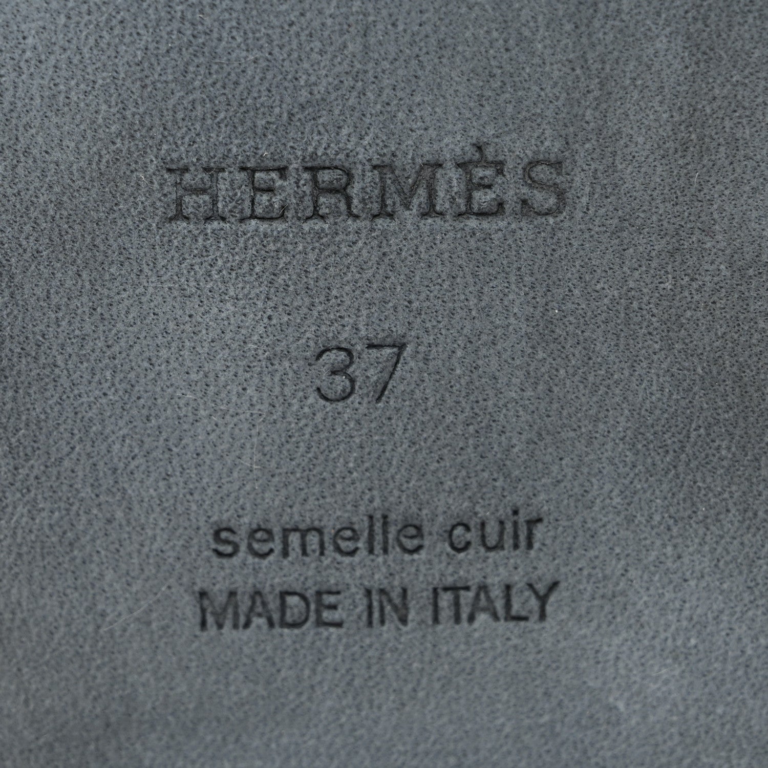 Hermes Box Calfskin Oran Sandals 37 Black 7 of 9