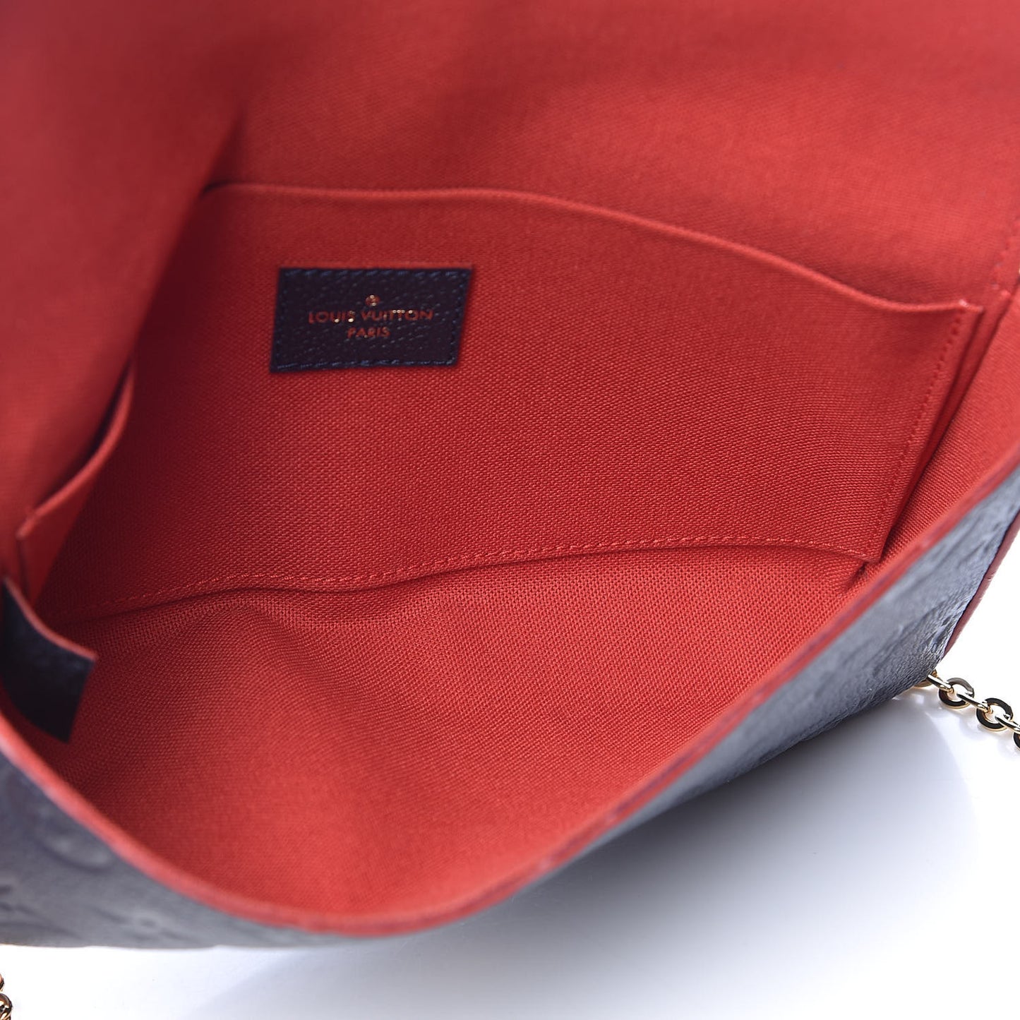 Empreinte Pochette Felicie Chain Wallet Marine Rouge
