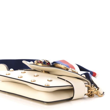 Gucci Nappa Pearl Studded Mini Queen Margaret Broadway Shoulder Bag Mystic White 11 of 13