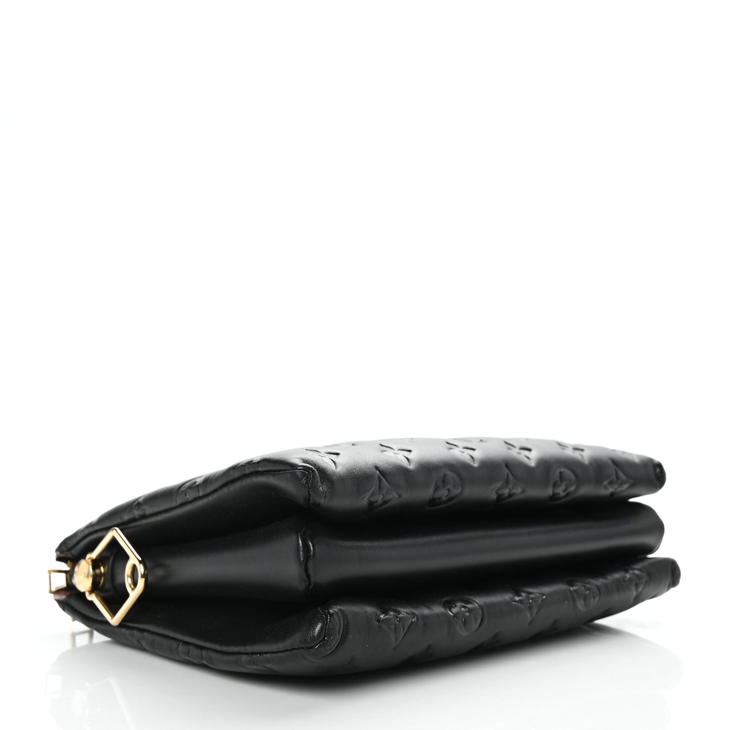 Lambskin Embossed Monogram Coussin PM Black