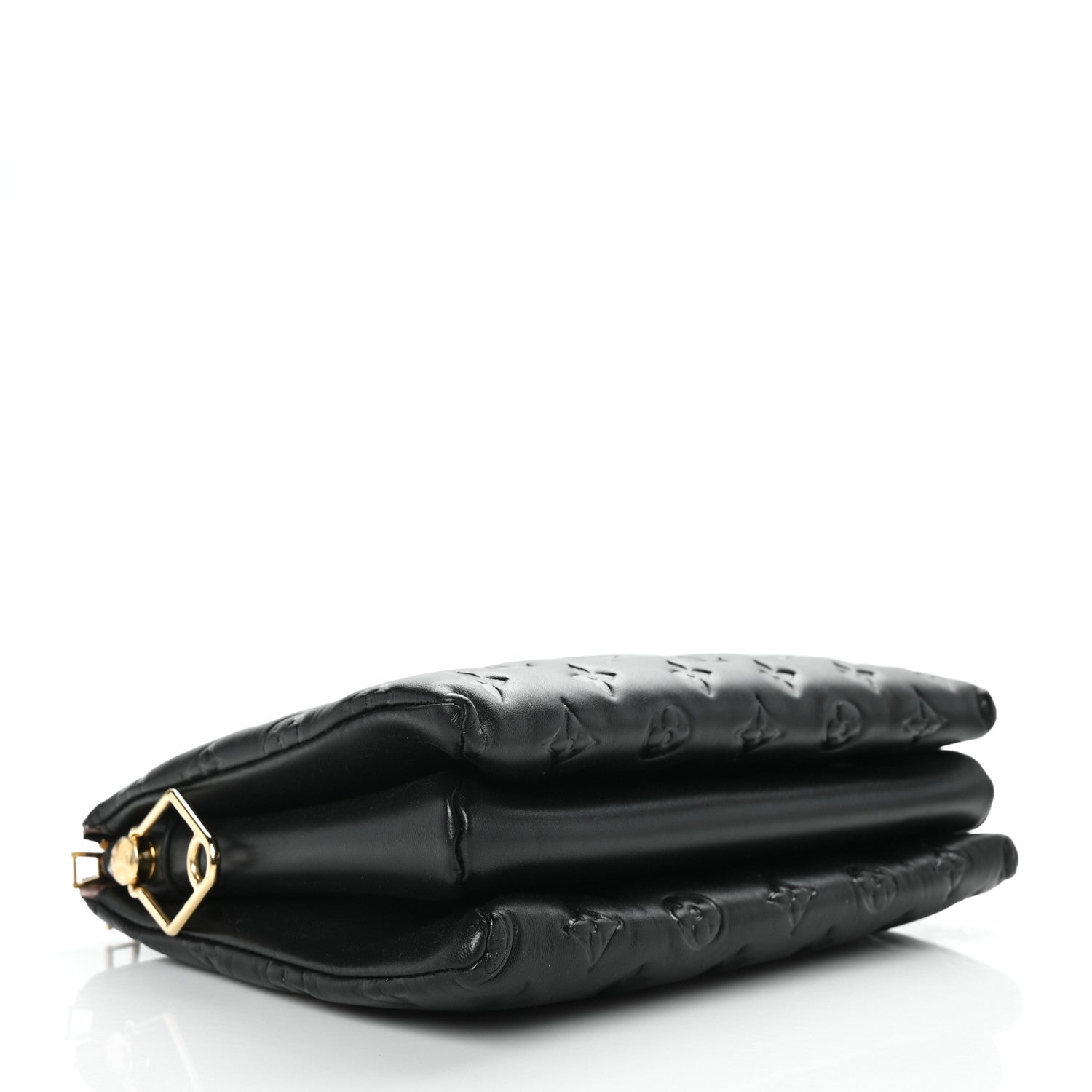 Louis Vuitton Lambskin Embossed Monogram Coussin PM Black 4 of 10