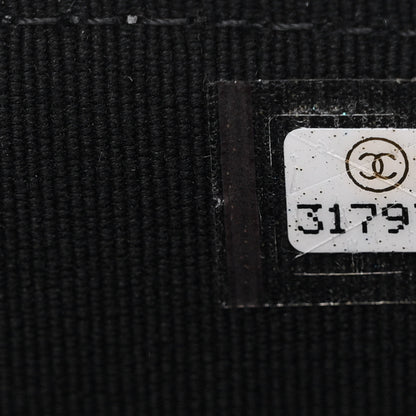 Chanel Velvet Quilted Small Vanity Case With Chain Black 7 of 10