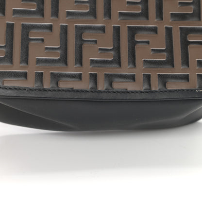 Fendi Vitello Century Bi-Color FF 1974 Embossed Mini Camera Case Maya Black 16 of 17