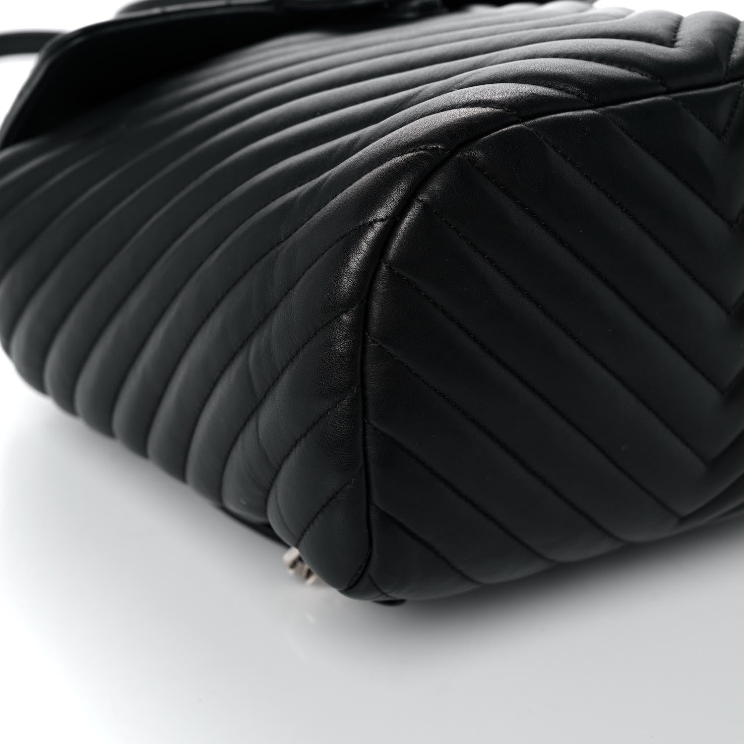 Chanel Calfskin Chevron Quilted Small Urban Spirit Backpack Black 5 of 11