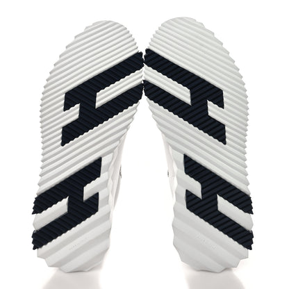 Hermes Goatskin Suede Mens Bouncing Sneakers 43 White 5 of 8