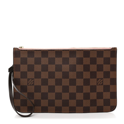 Louis Vuitton Damier Ebene Neverfull MM GM Pochette Rose Ballerine 1 of 8