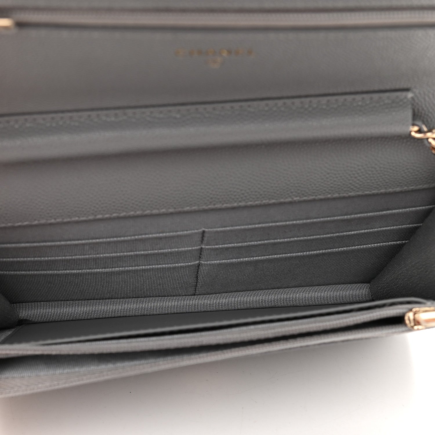Chanel Caviar Quilted Wallet On Chain WOC Dark Grey 5 of 10