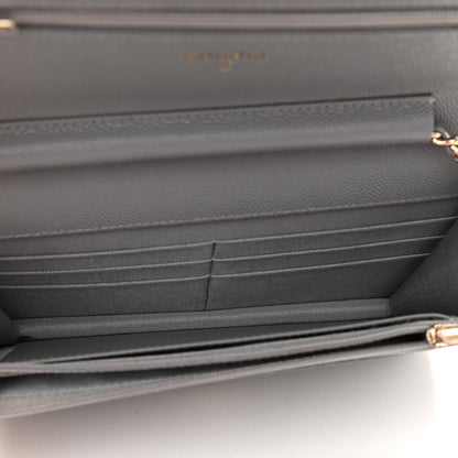 Chanel Caviar Quilted Wallet On Chain WOC Dark Grey 5 of 10