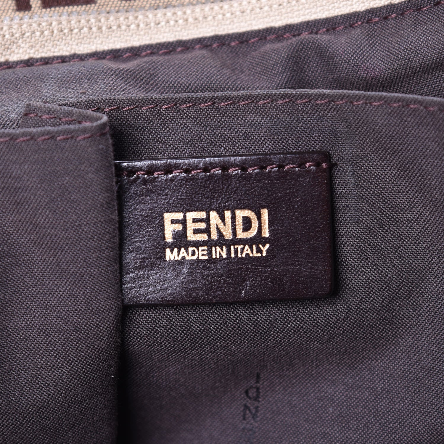 Fendi Zucchino Charm Large Shopper Tote Tobacco 8 of 11