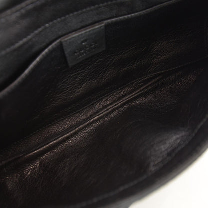 Gucci Python Studded Large Horsebit Chain Clutch Black 7 of 7