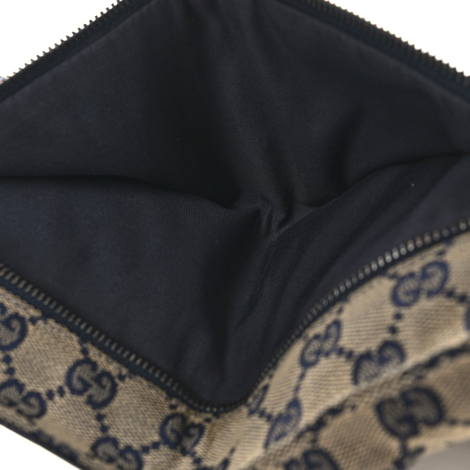 Gucci GG Monogram Web Double Pocket Belt Bag Navy 5 of 12