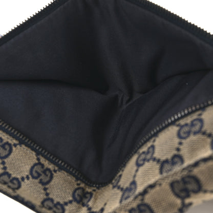 Gucci GG Monogram Web Double Pocket Belt Bag Navy 5 of 12