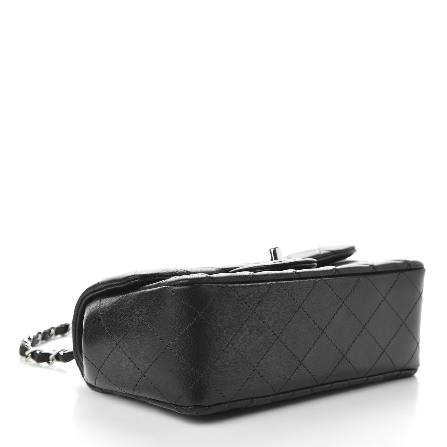 Chanel Lambskin Quilted Mini Rectangular Flap Black 4 of 11