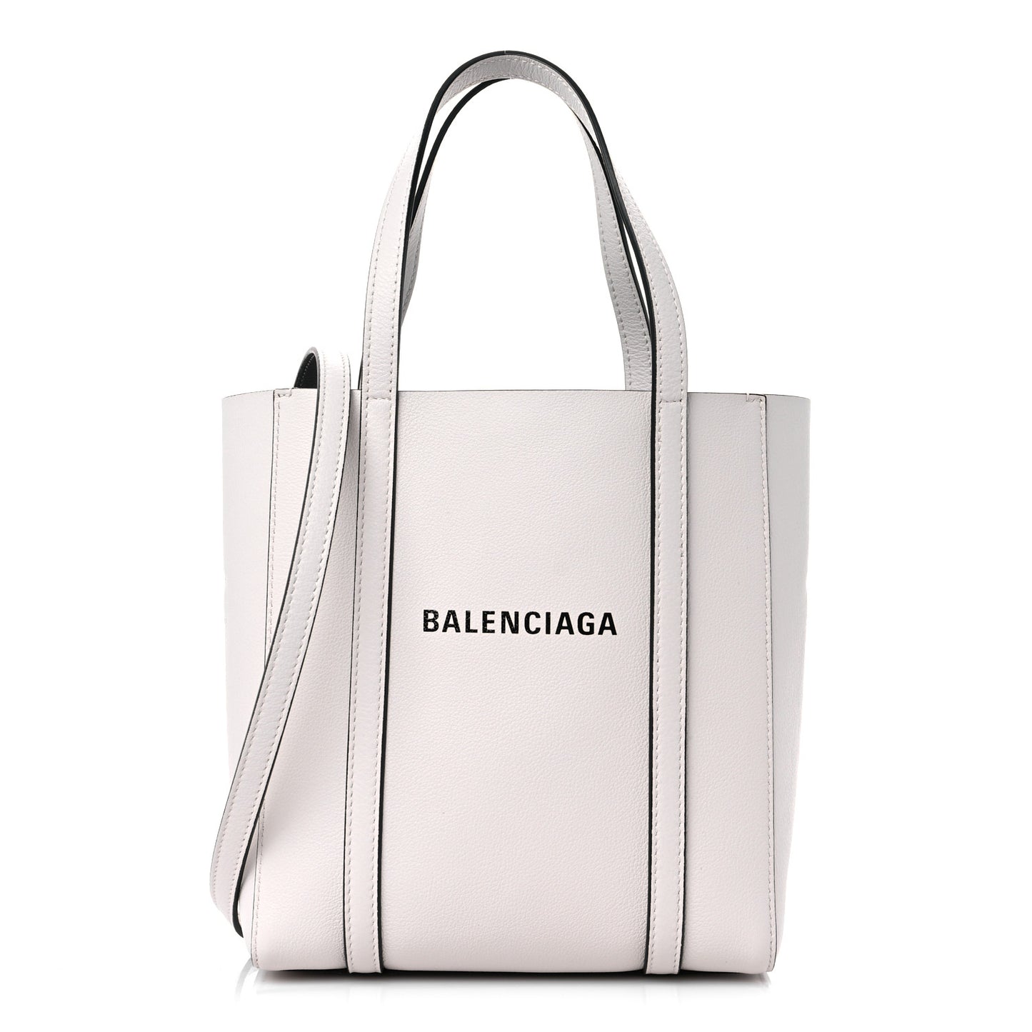 Smooth Calfskin Logo Double Sided XXS Everyday Tote Chalky White Black
