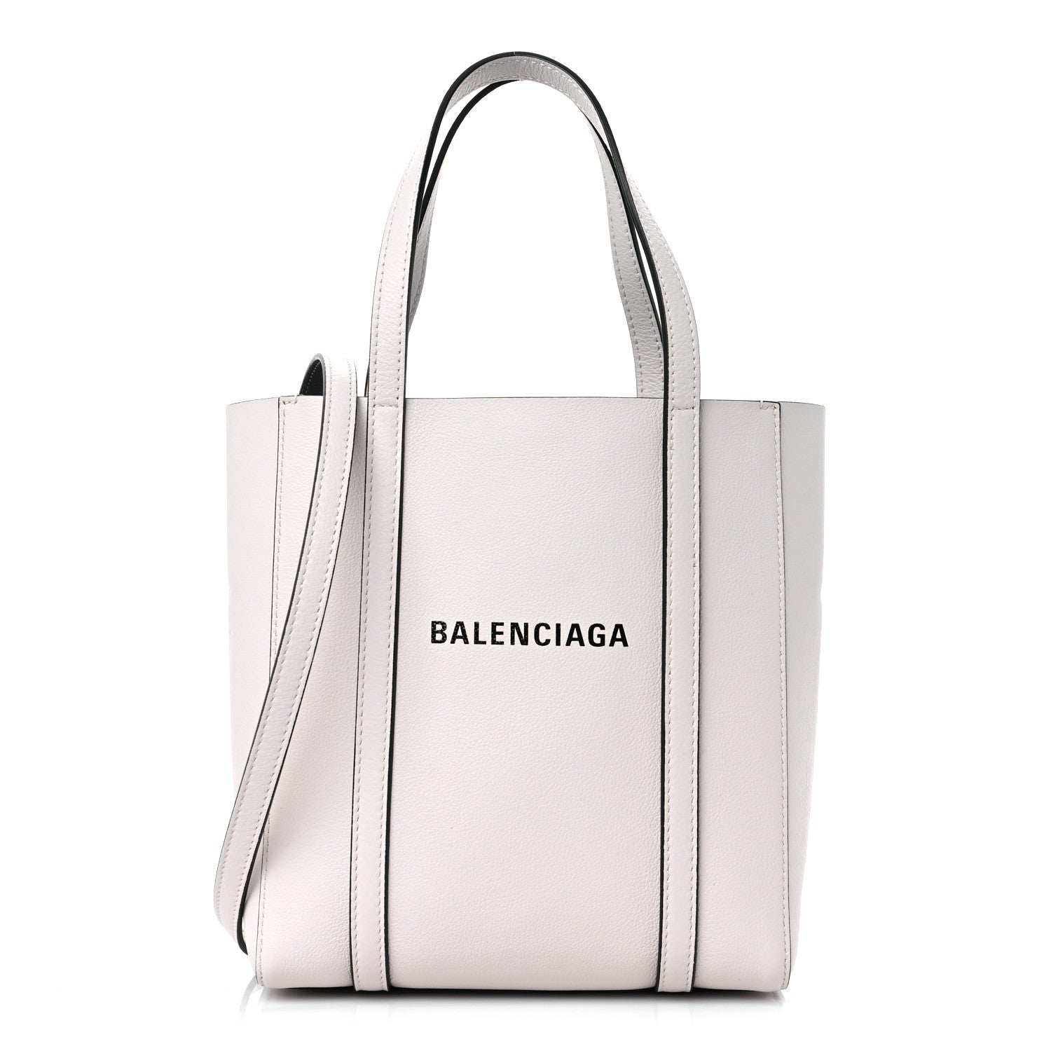 Balenciaga Smooth Calfskin Logo Double Sided XXS Everyday Tote Chalky White Black 1 of 8
