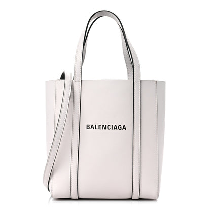 Balenciaga Smooth Calfskin Logo Double Sided XXS Everyday Tote Chalky White Black 1 of 8