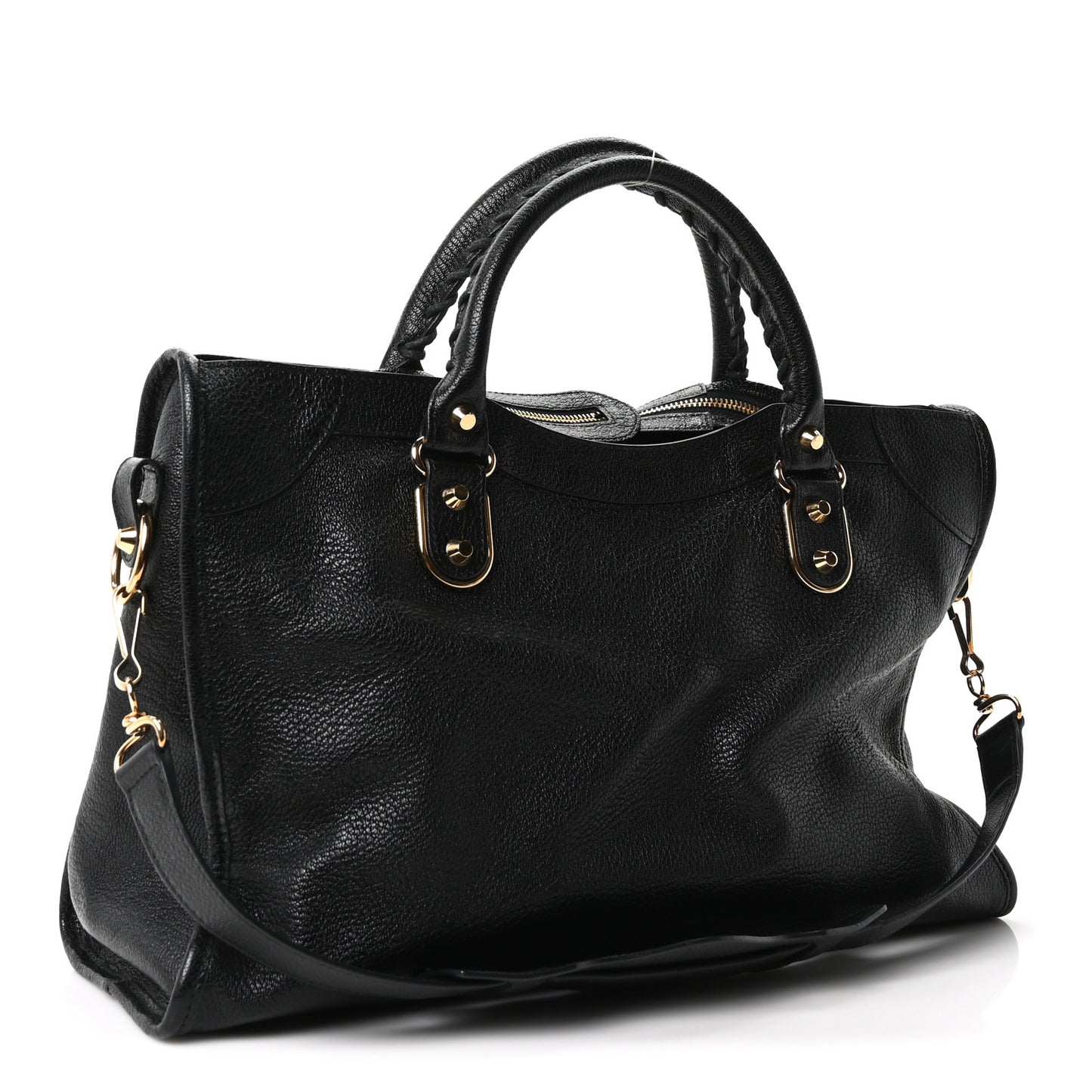 Chevre Gold Metallic Edge Hardware City Black